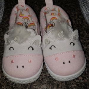 Baby girl unicorn shoe